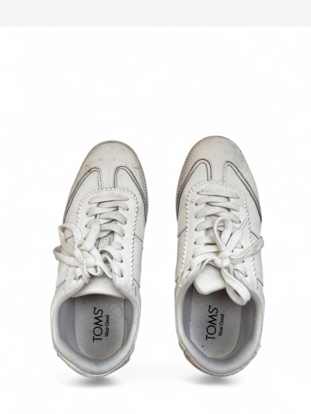 TOMS Women's White Low-Top Lace-Up Sneakers